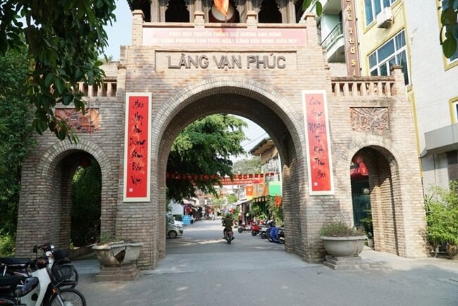Van Phuc Silk Village Front Gate - Vietnam Silk Market