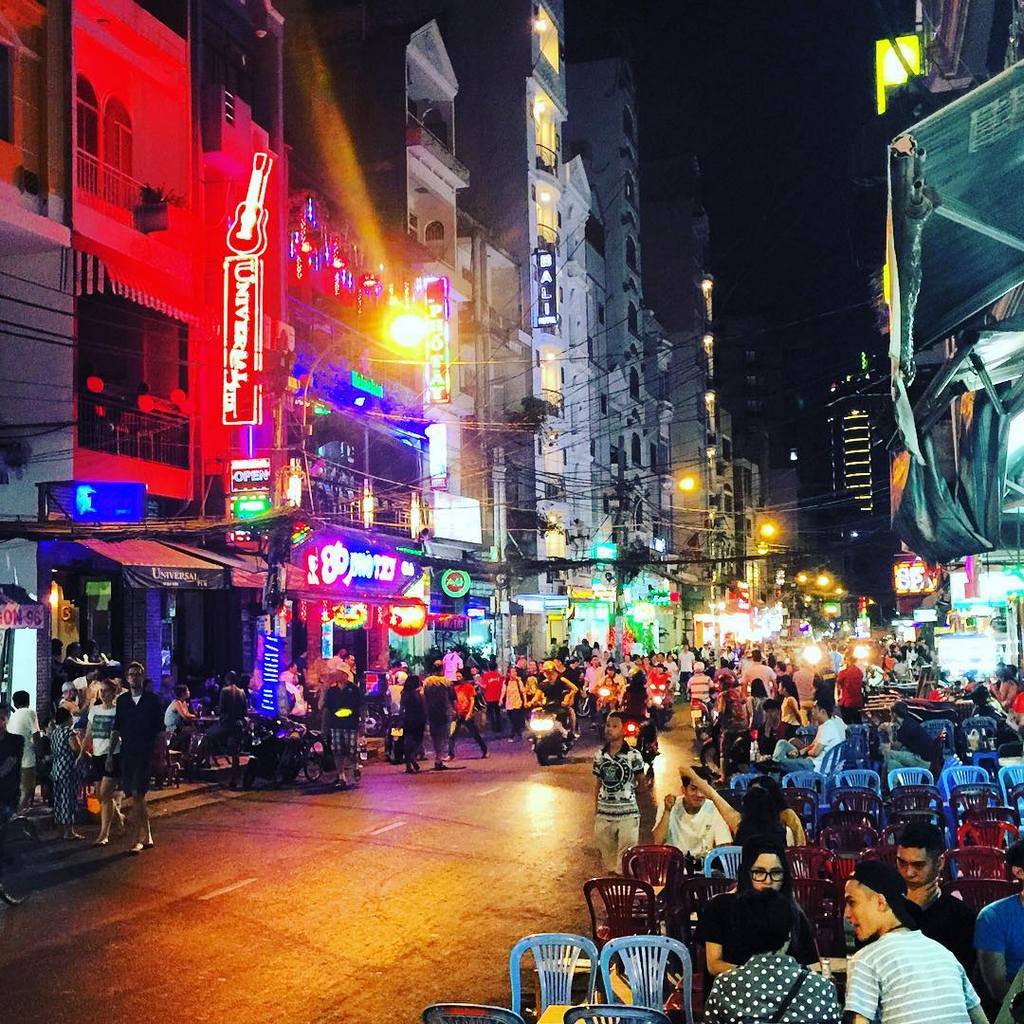 Pham Ngu Lao Street in Ho Chi Minh
